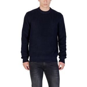 Replay Knit Crew Neck Sweater Men blue Sweaters & Knitwear